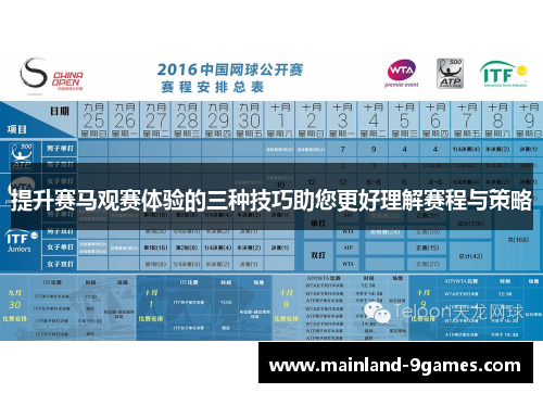 提升赛马观赛体验的三种技巧助您更好理解赛程与策略